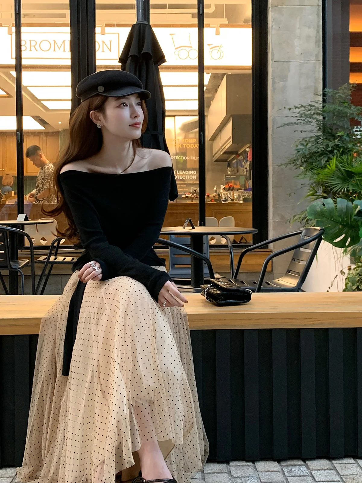 

OnlyNee High nce oulder Bow Knot Slim Fit Woolen Knitted Sweater for Women Autumn Faionable Casual Sle Top