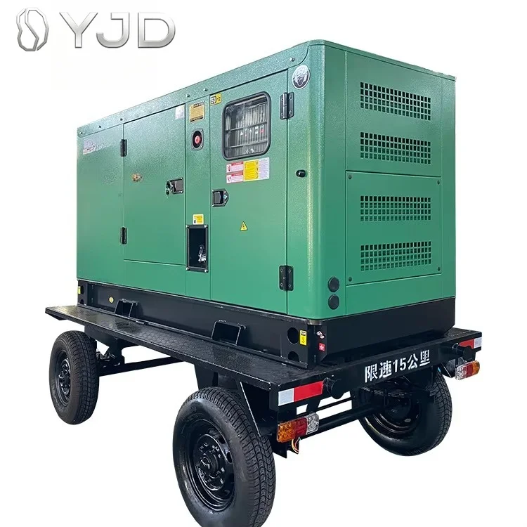 Chinese Mobile Silent Movable Diesel Generator for Power Supply 50/60Hz Frequency Auto 10/20/30KW Rated 3-Phase