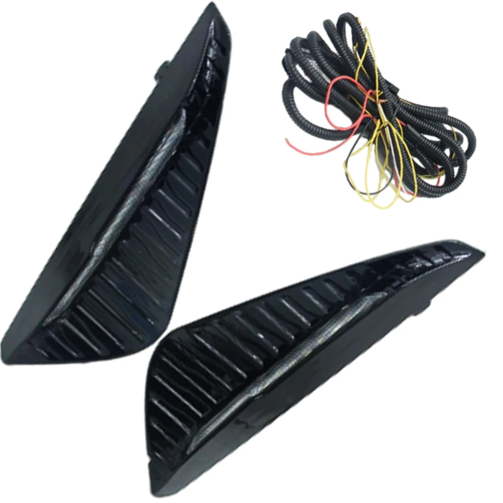 A set of white yellow DRL LED daytime running lights with wiring harness suitable for Nissan Sentra Sylphy 2023-2024