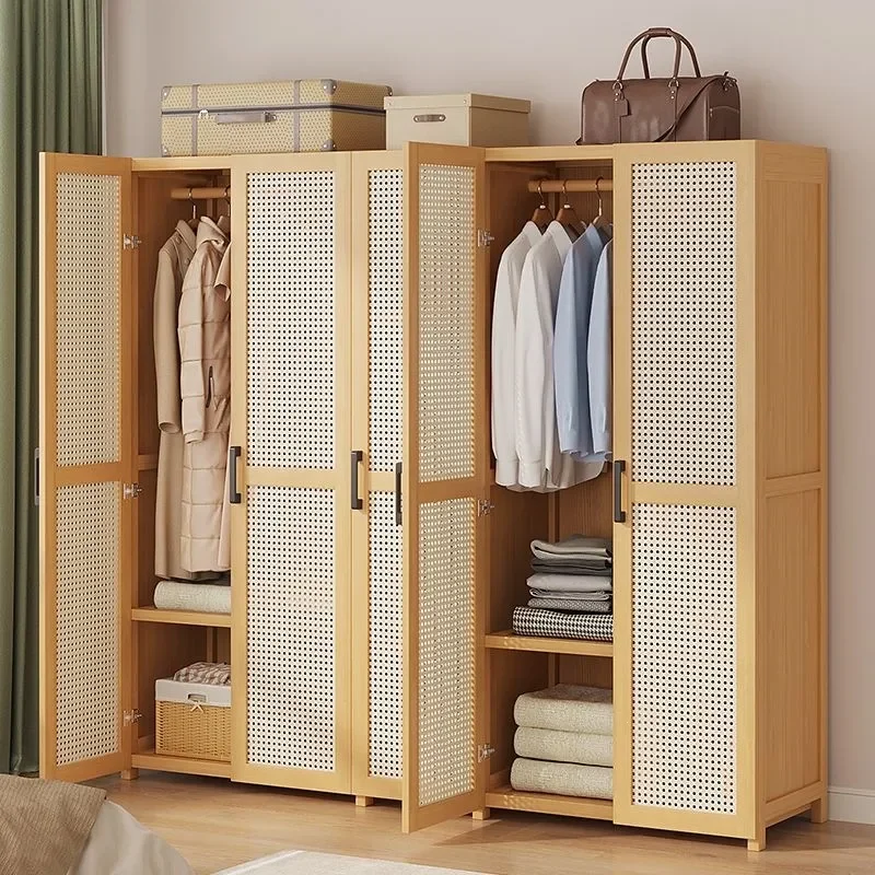 for Bedroom Coat Rack Household Wardrobe Light Luxury Simple Rental Room Storage Economical Large Wardrobe Cabinet