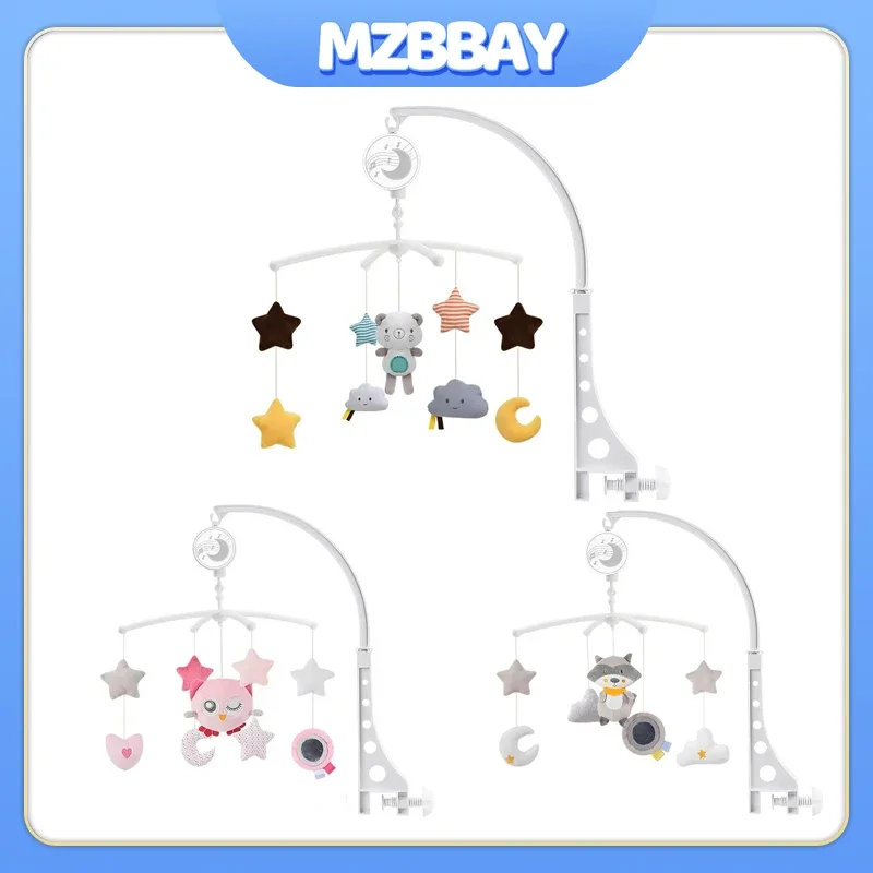 

New Baby Bed Bell Toy 0-12 Months Baby Crib Mobile Rattle Toy 360° Rotating Mobile Musical Bed Bell Educational For Newborn Gift