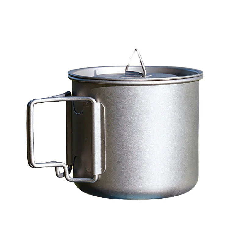 Tasse de Pot en titane 380ml, tasse de Camping, tasse en titane pur, tasse à café pour l'extérieur