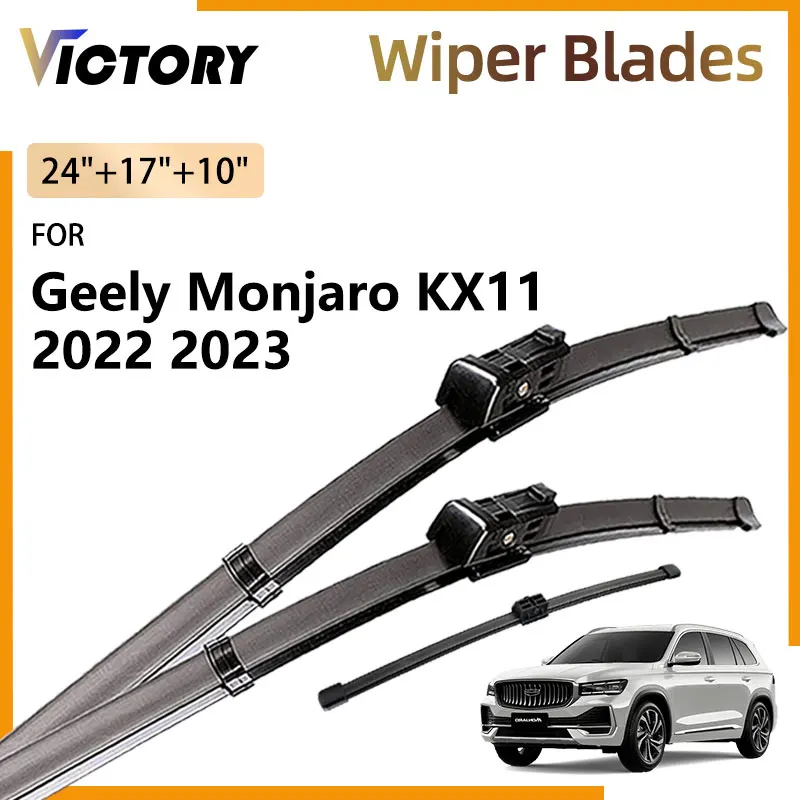 3x Car Front Rear Wiper Blades For Geely Monjaro KX11 2023 2022 2021 Xingyue L Accessories Windshield Windscreen Window Brushes