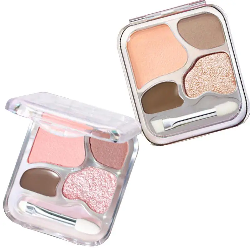 4 Color Eyeshadow Palette Cosmetics Pearly Eye Shadow Palettes Eyes Makeup Shiny Glitter Eyeshadow Makeup Palettes