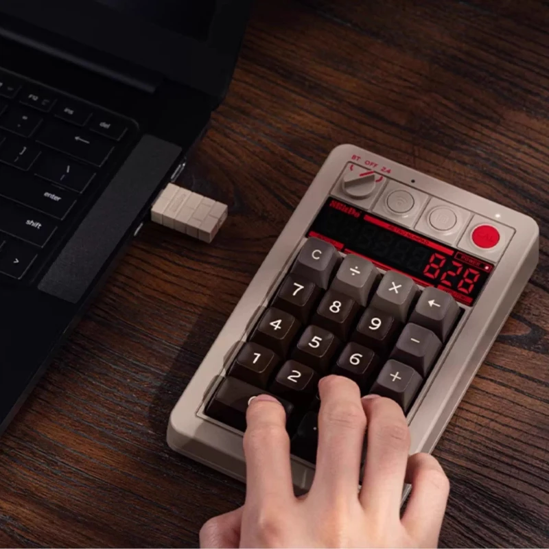 

Reteo18 Mechanical Numeric Keypad Customized Wireless PBT Sublimation Tri-mode Mini Retro Keyboard for Laptop Universal Keyboard