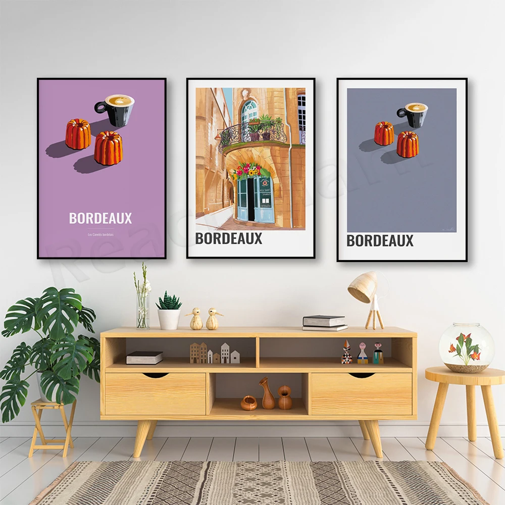 This is Bordeaux - Poster for the city of Bordeaux, France - Stone Map of Bordeaux - Architecture poster for Bordeaux, Canelé