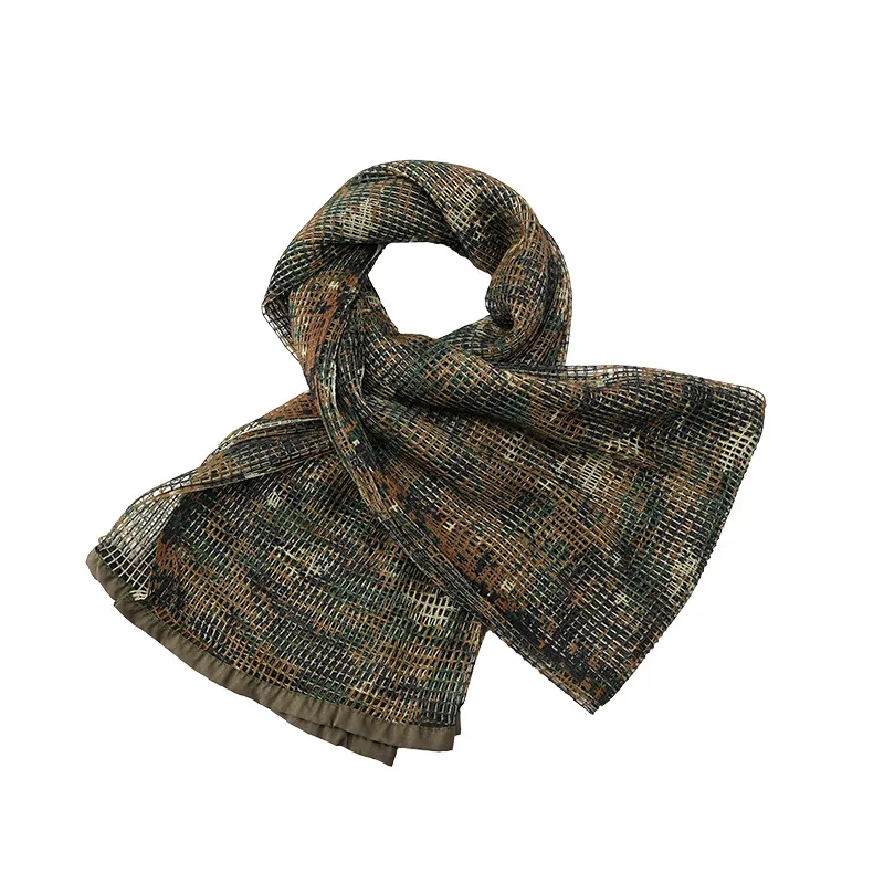 Taktisches Tarnnetz-Schal, Atmungsaktiver Scharfschützenschleier für Jagd, Airsoft, Outdoor-Militärausrüstung