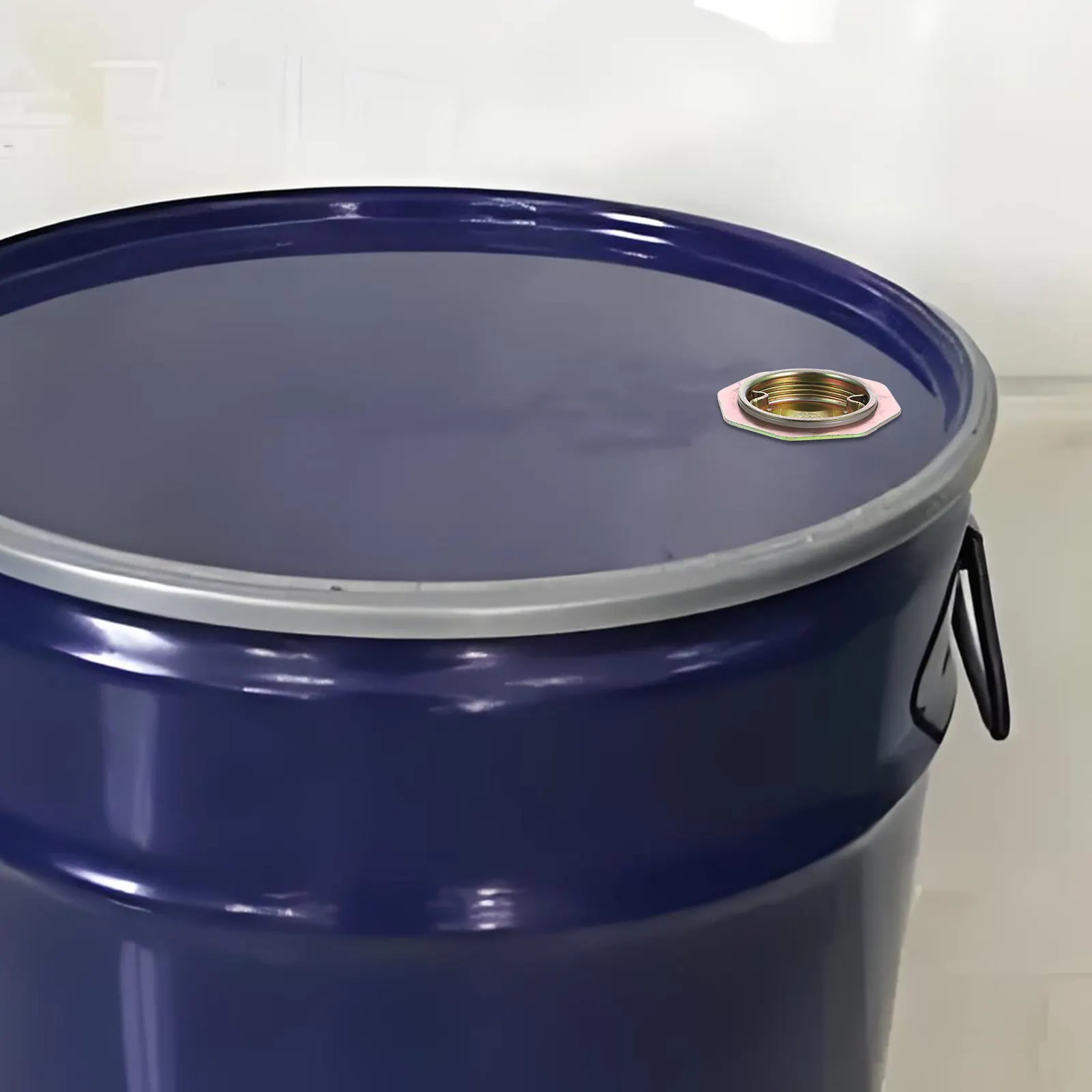 Drum Bung Caps for Industrial Users to Prevent Drum Leaks, 4 Pcs for 200L Drums, Threaded Galvanized Iron with Gaskets, Golden