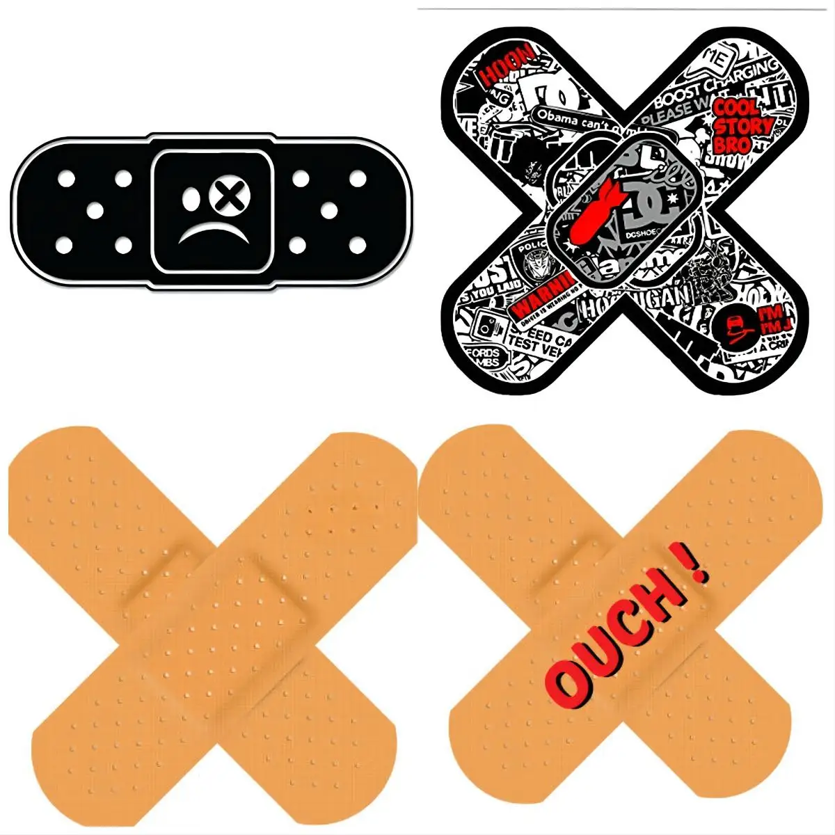 

Band Aid Ouch ! Vehicle Sticker Bandage Decal Funny Popular Novelty Car Accessory