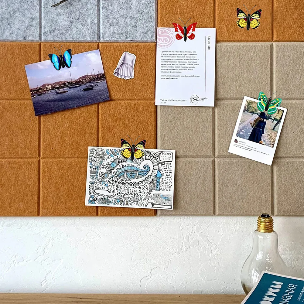 50 adet yeni kelebek başparmak Tacks dekoratif fotoğraflar için itme pimleri renkli sevimli Pushpins duvar haritaları bülten tahtası mantar panoları