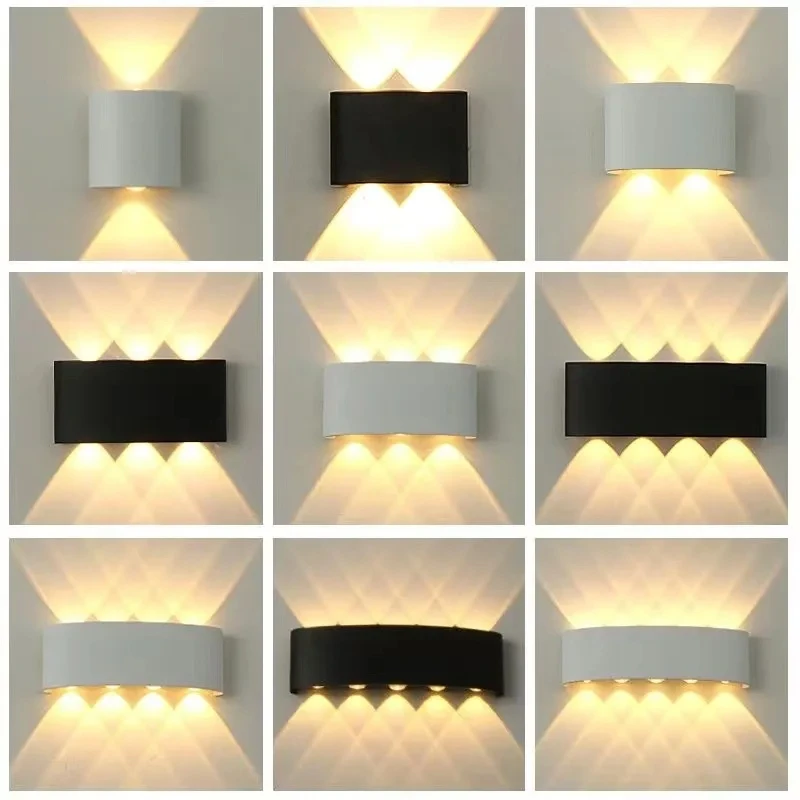 LED Wall Lights Outdoor Waterproof  Modern Home Garden Balcony Corridor Aisle Indoor 2W 4W 6W 8W 10W AC85 265V Bedroom Lamps