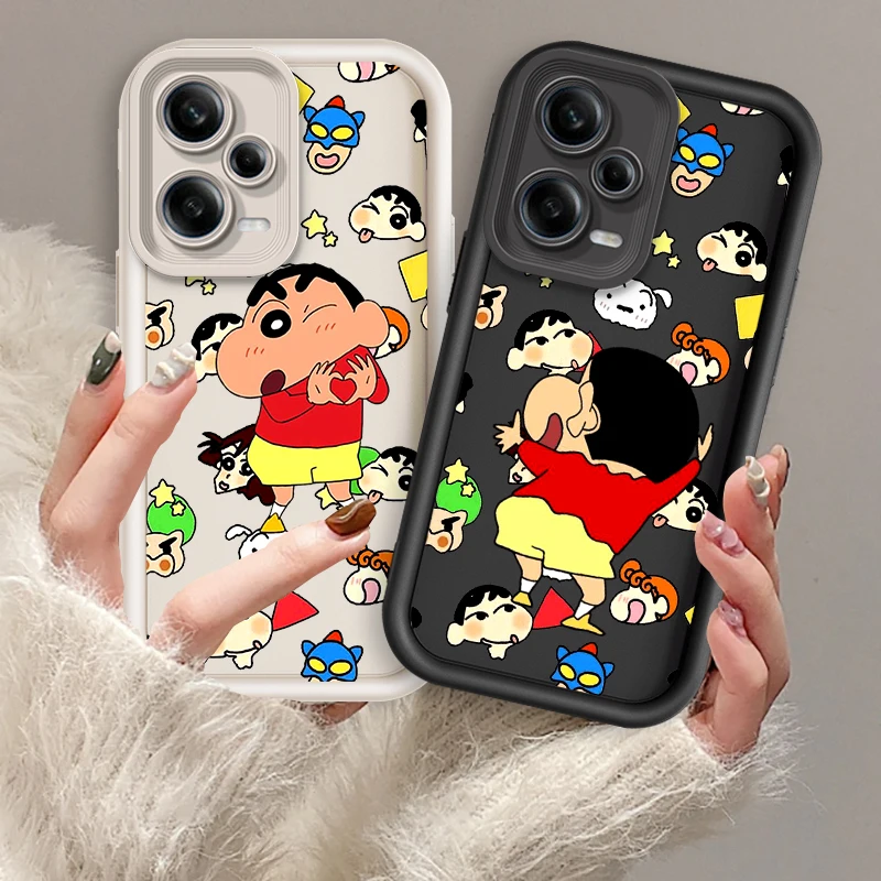 Crayon Shin Chan Cartoon Anime Eye Ladder For Xiaomi Redmi Note 13 12 12C 11 11S 10 10C 10A 9C 9A Pro 5G Soft Phone Case