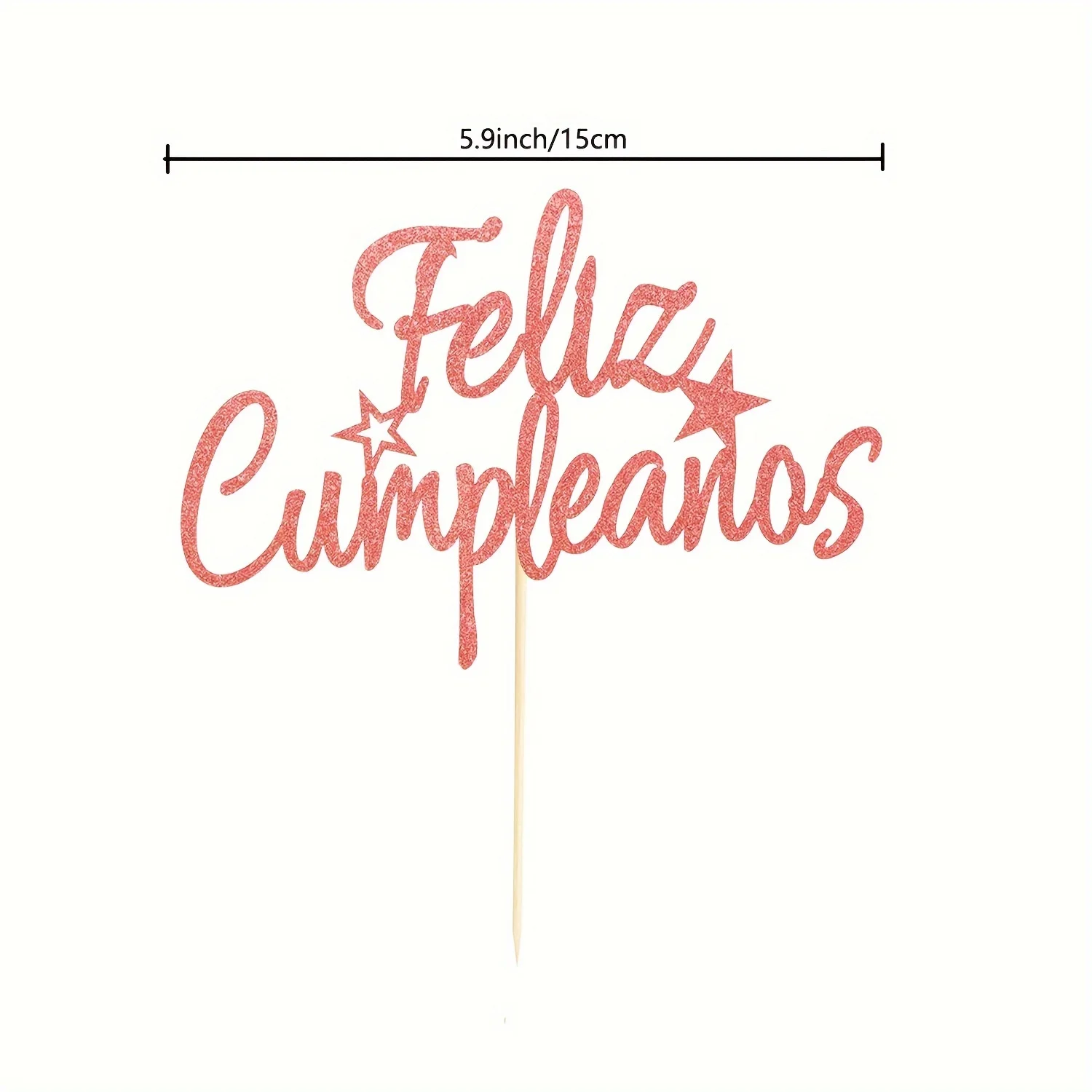 1 Stück Feliz Cumpleaños Tortenaufsatz - Spanische Feliz Cumpleaños Tortendekoration, Fiesta-Themen-Party-Dekorationszubehör – Detail 2