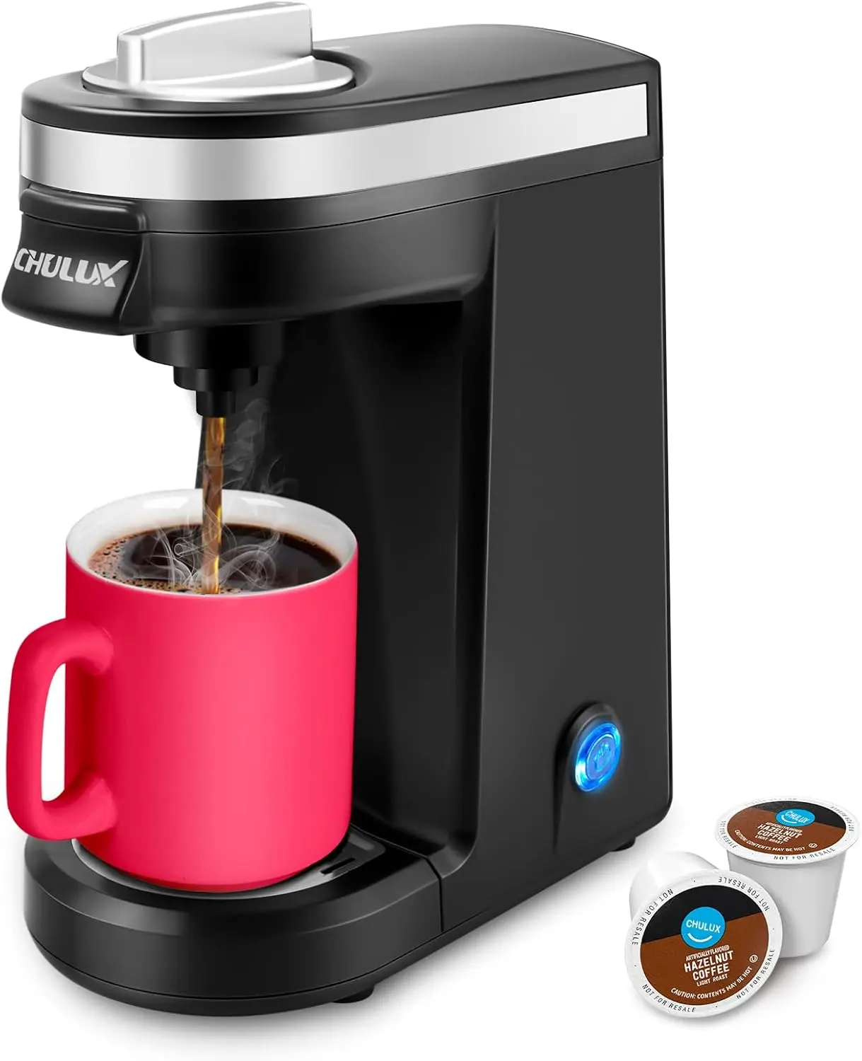 

Single Serve Coffee Maker for K Capsule, Mini Single One Cup Coffee Machine, Perfect for Small Space, Black