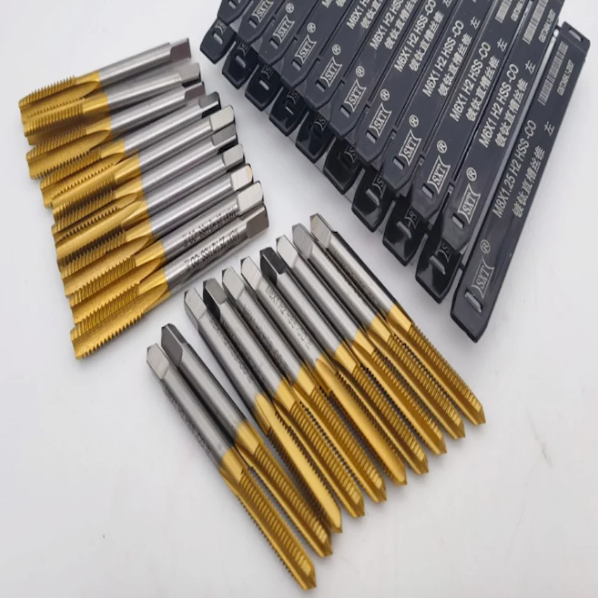 

Free Shipping 1PC Left Hand HSSm35 Co5 Made Machine Straight Flute Tin Coated Tap M2/m2.5/m3/m4/m5/m6/m7/m8 For Metal Workpieces