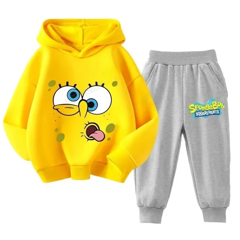 SpongeBobs SpongeBobs Kids Sportswear Set Patrick Star Hoodies Sweatpants Girl Boy Hooded Sweatshirt Children Outfit Pullover Trousers Suit - Aliexpress Deal