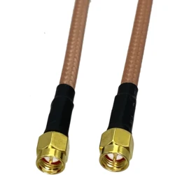 1pcs RG142 SMA Male Plug to SMA Male Plug RF Coaxial Connector Pigtail Jumper Cable New 4inch~5M FJH-320