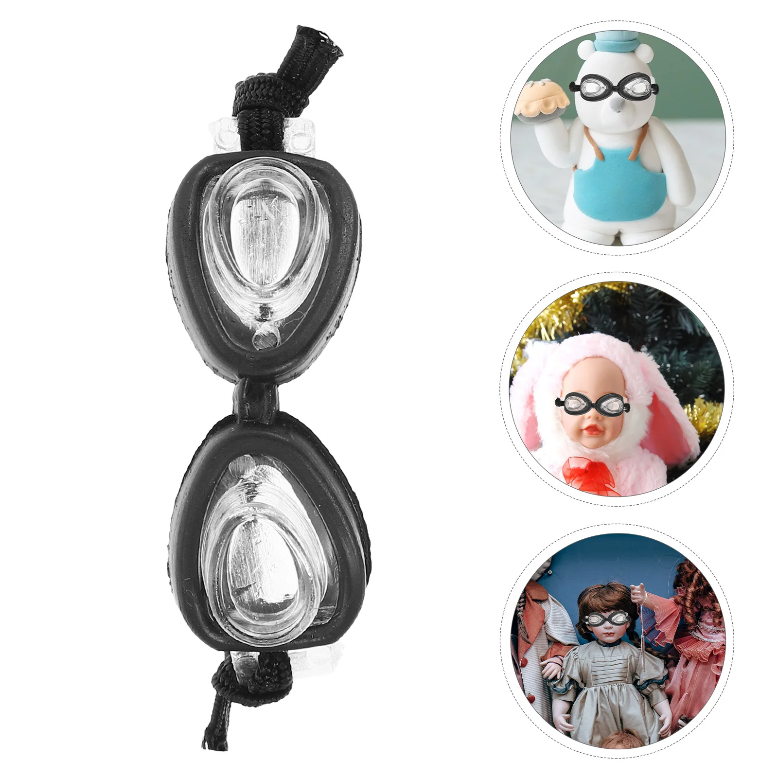 

10Pcs Miniature Swimming Goggles Detailed Lightweight Swim Glasses Mini Dollhouse Pool Party Accessories Creative