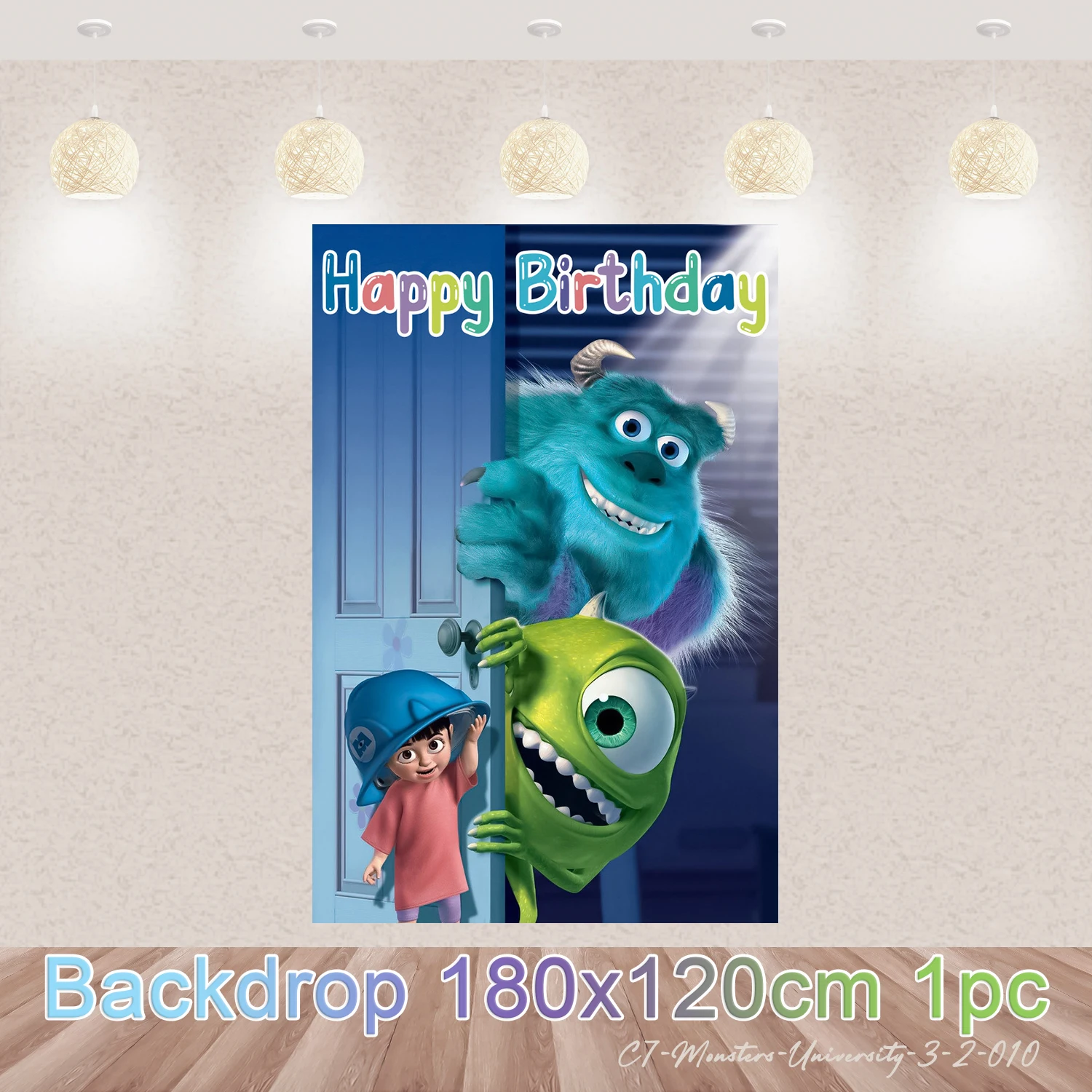 Monsters, Inc. Birthday Monsters University Party Decoration Supplie Cake Decoration Banner Numbers Balloon Backdrop Baby Shower