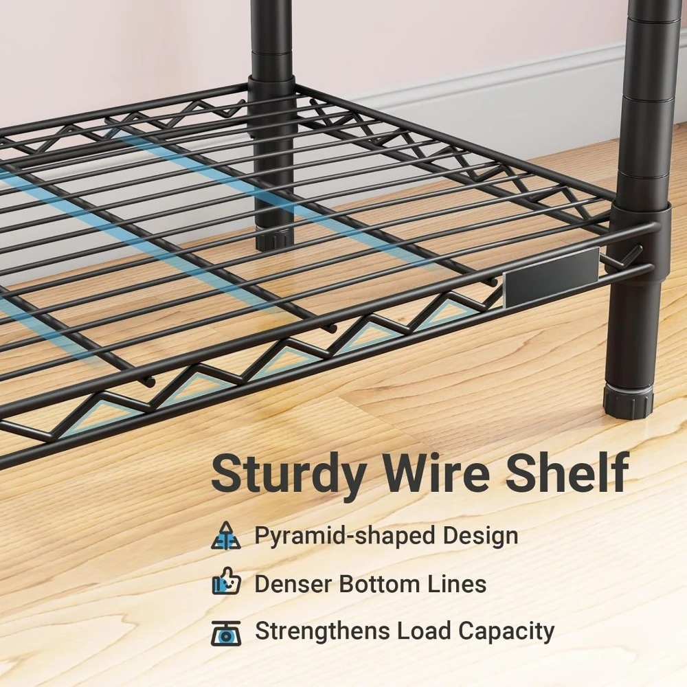 

V5i Garment Rack Bedroom Armoires Freestanding Closet Organizer, Portable Wardrobe Closet Heavy Duty Clothing Rack