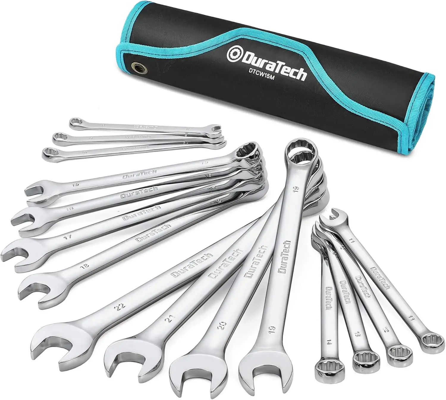 

Набор комбинированных метрических ключей из 15 предметов, 8-22 мм, 12-гранные, из стали CR-V, с рулонным чехлом для удобного хранения и транспортировки