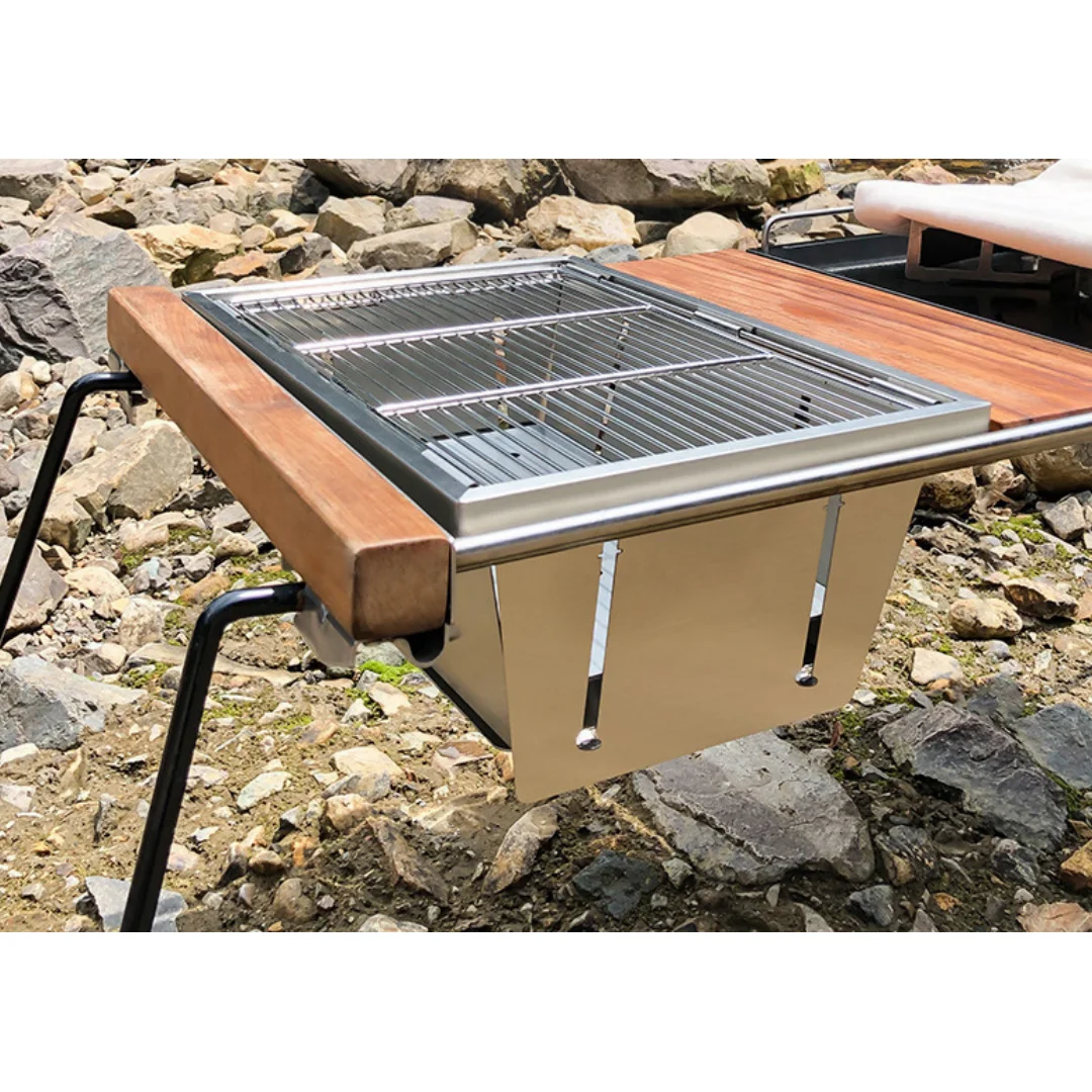 Outdoor 304 Stainless Steel All-in-one Grill Portable Outdoor Stove IGT Table Stove Folding BBQ Camping Stove
