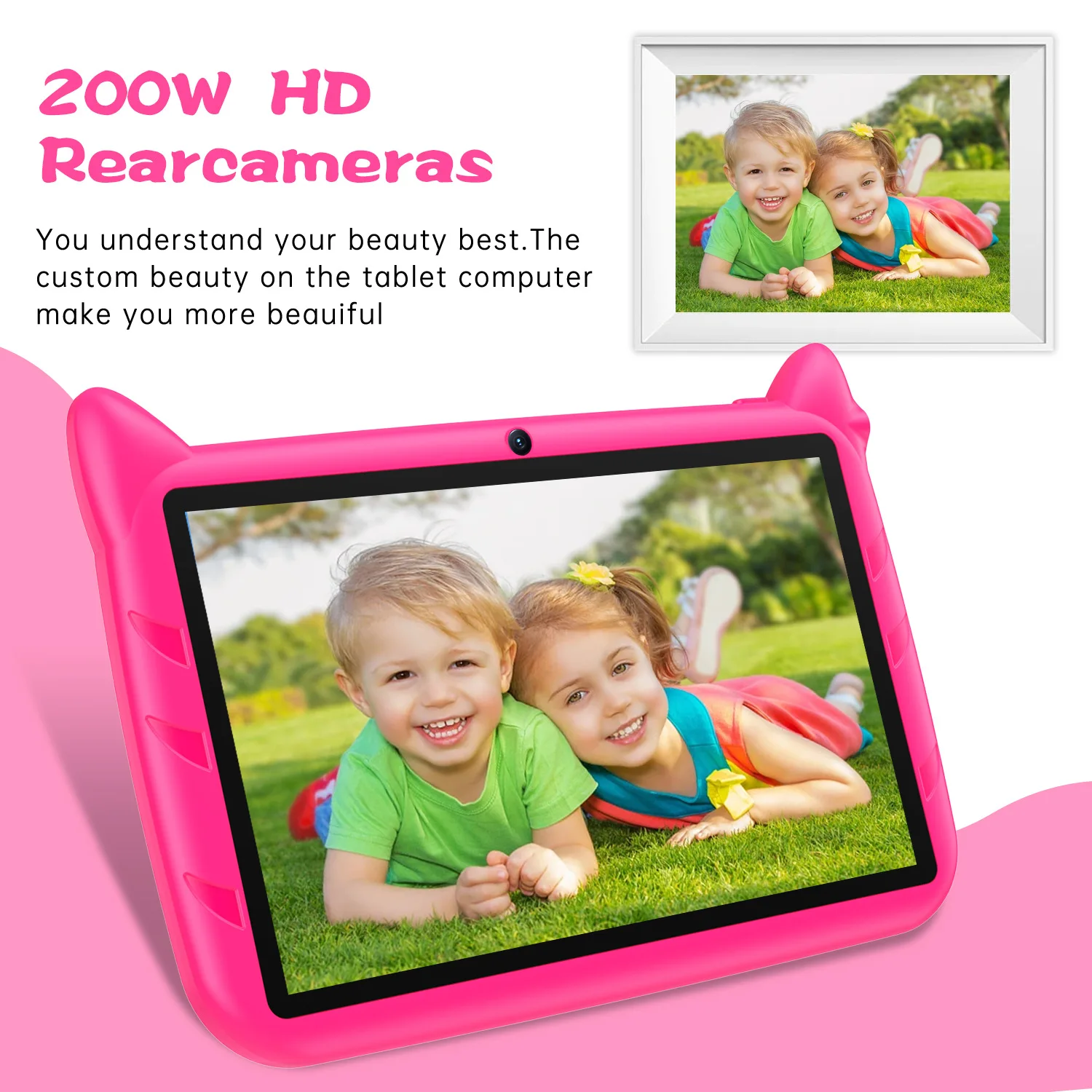 7 Inch Kids Tablet Android PC Tablets For Children Study Education Bluetooth WiFi Type C With Cute Protective Case Kid Gift Tab