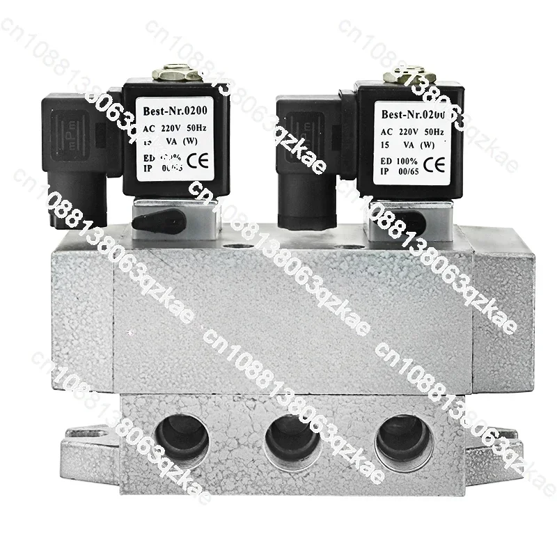 K25D2H-15 double-head solenoid valve AC220V/K25D2-10-DC24V two-position five-way four-quarter double electronic control valve