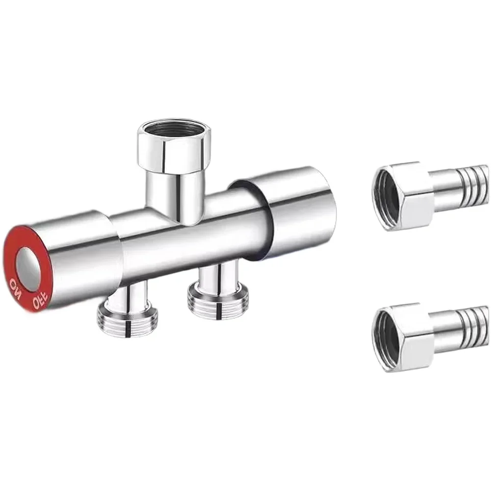 Upgrade Single Faucet to Dual Outlet Stainless Steel Washing Machine Splitter with 46 Interfaces for Multiple Device Connections