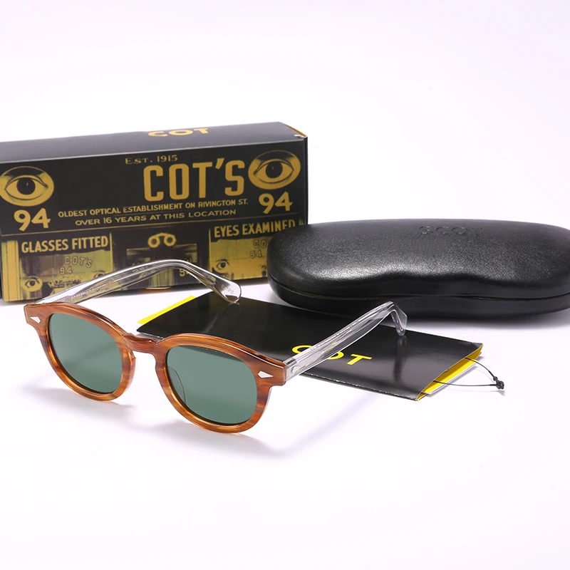 Polarized Sunglasses Man Johnny Depp Lemtosh Sun Glasses Green Lens Woman Luxury Brand Vintage Acetate Frame Driver Shade