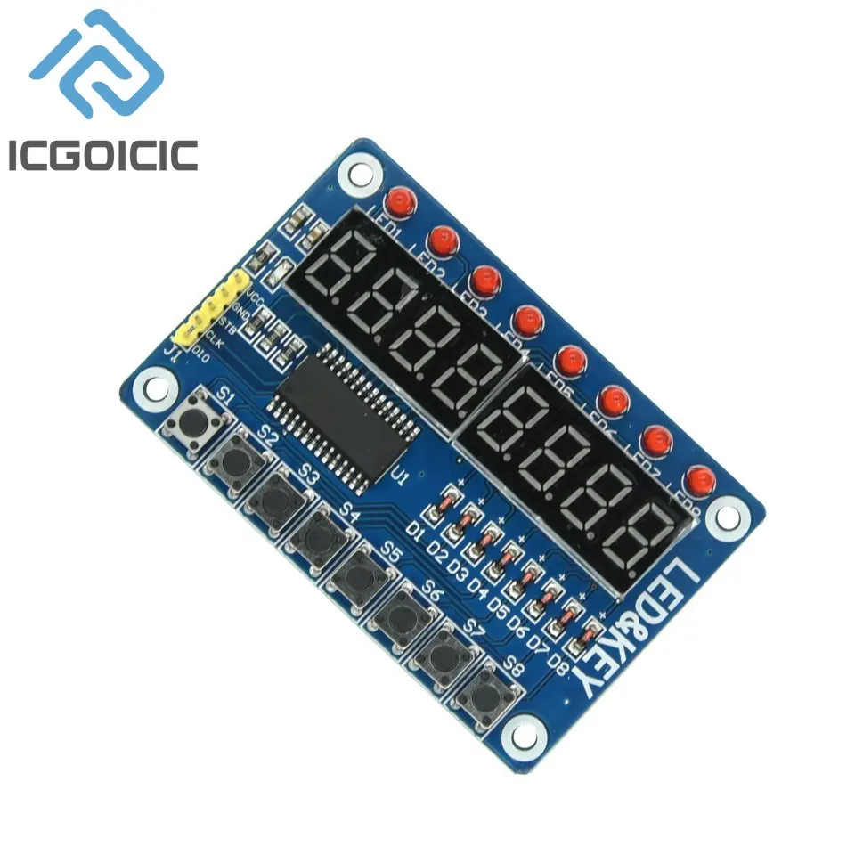 TM1638 Module Key Display For AVR Arduino New 8-Bit Digital LED Tube 8-Bit