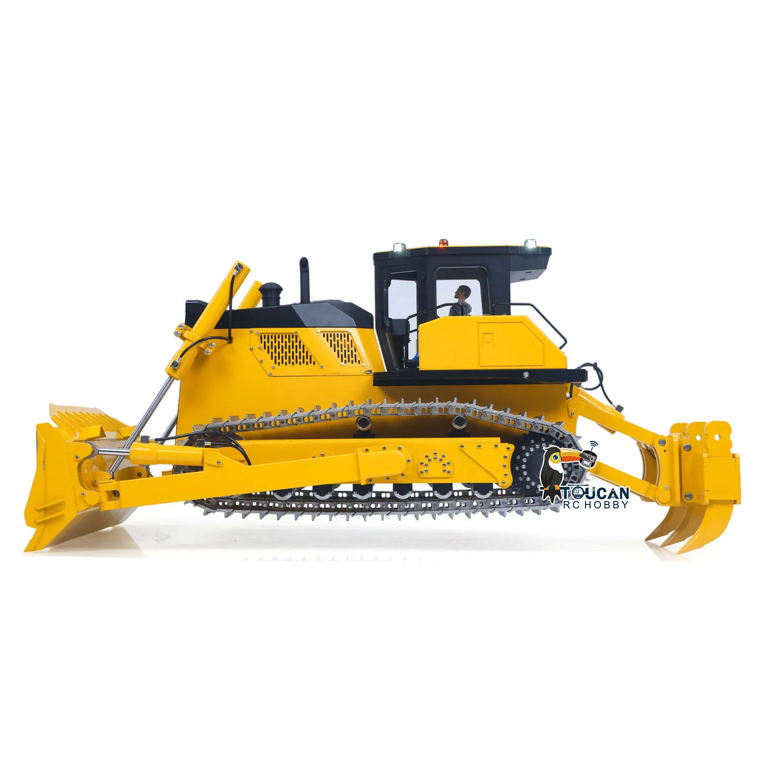 

Metal 1/12 RTR Remote Control Hydraulic Bulldozer D155AX 7 Valves Heavy Duty Model Dozer 5 Plows Brushless Motor Light System