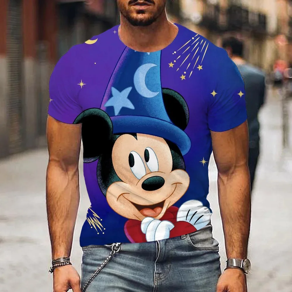 Disney Cartoon TureMouse T-shirt à manches courtes pour hommes, T-shirt pour enfants, T-shirt pour couple, T-shirt mignon et drôle, 2024