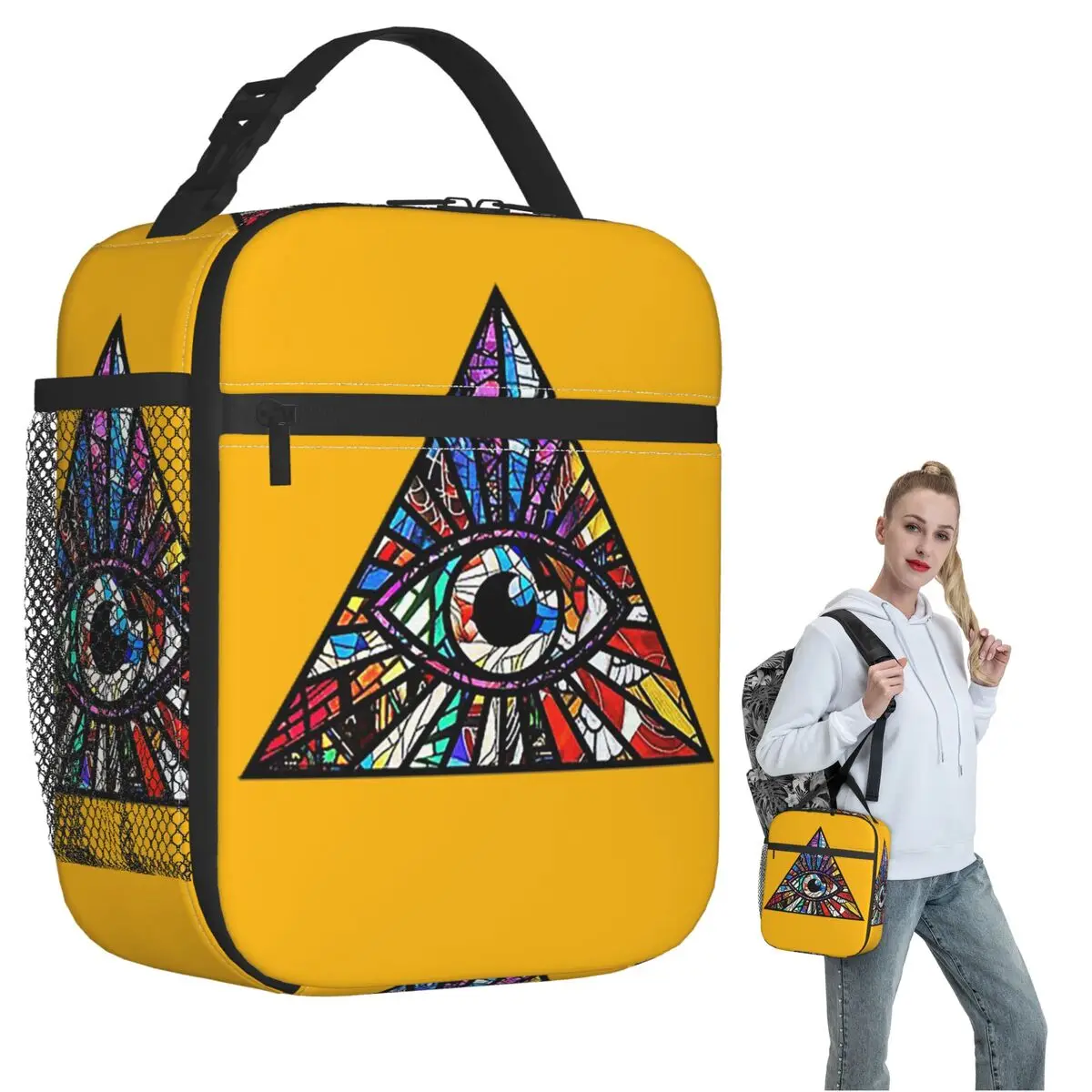 

Eye Illuminati Insulated Lunch Bag for Women Children Portable Food Boxes Thermal Lunch Box Tote