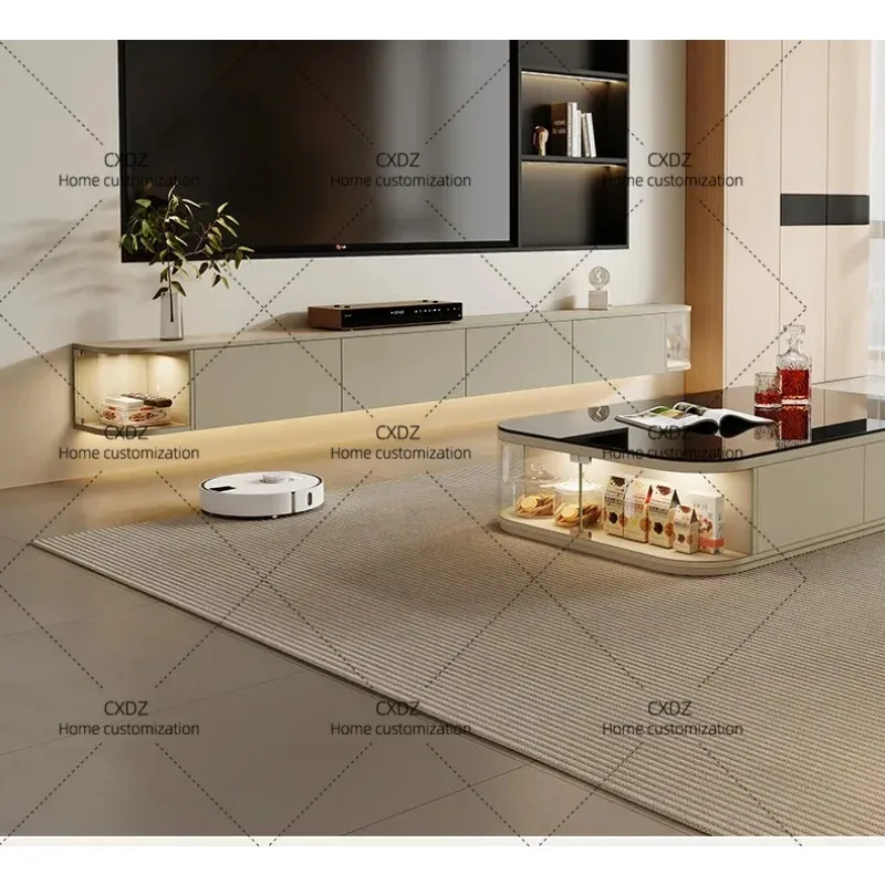 XXOrnament Modern Tv Cabinet Entertainment Storage Simple Vertical Tv Cabinet Floating Design