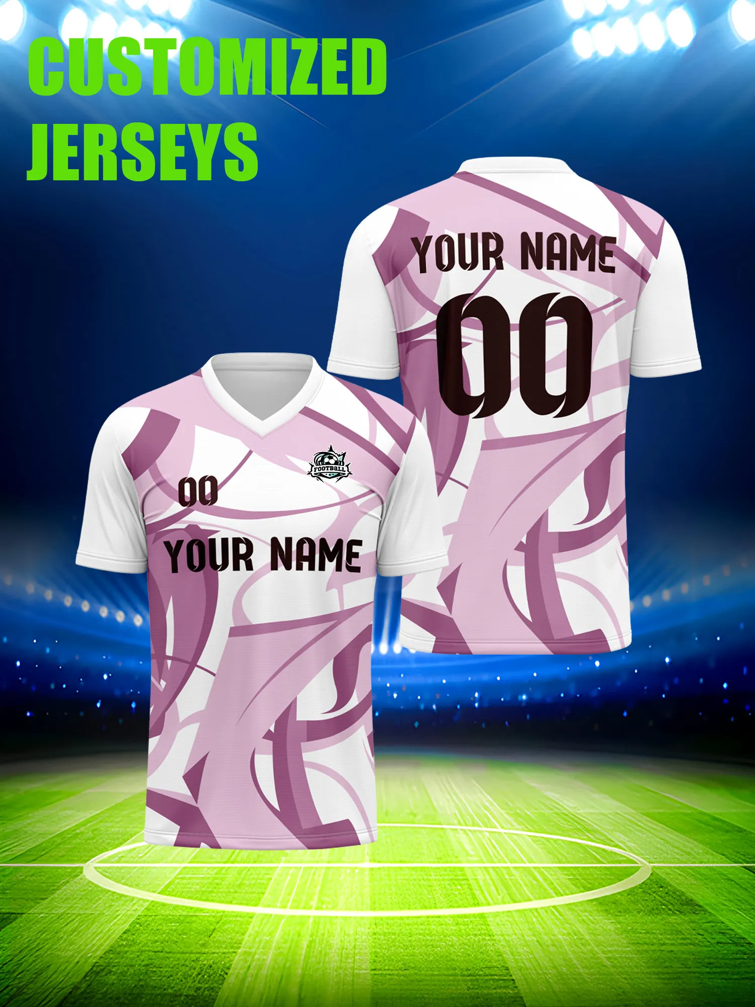 

Спортивная футболка унисекс с V-образным вырезом для взрослых и детей, с индивидуальным именем и номером, быстросохнущая, модная, с сублимационной печатью, 2026 год