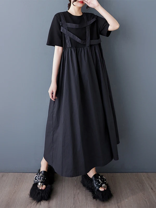 Faionable Grote Maat Gebreide Dr vrouwen Zomer Afslanken Lange Rok Belted k Sle Pendelen Koreaanse Sle Splice Dr