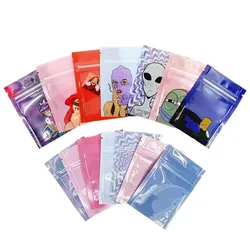 100PCS Resealable Food Storage Zip Lock Plastic Packaging Bags Ziplock Smell Proof Mylar Bag 1g Small Pouch With Clear Window