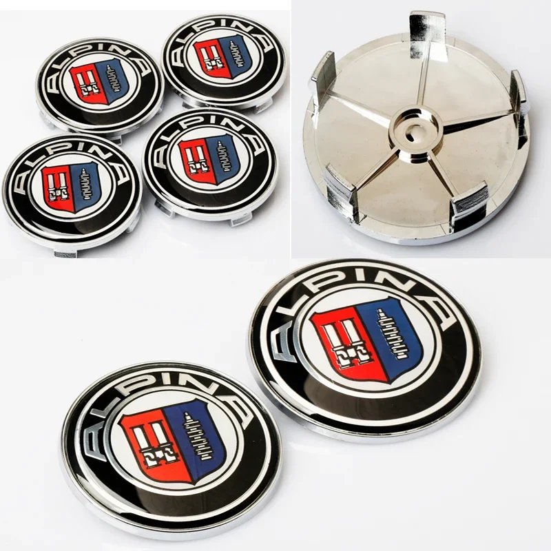 14pcs 82mm 74mm 45mm 68mm Car Emblem Badge Hood Front Rear Trunk Logo For Alpina E46 E39 E38 E90 E60 Z3 Z4 X3 X5 X6 Accessories