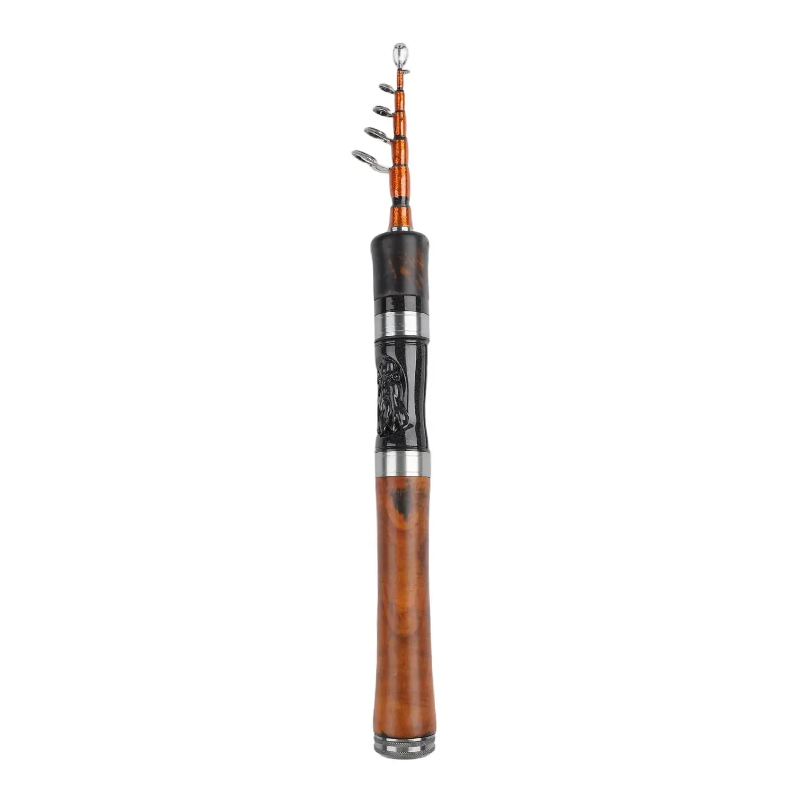 Compact 1.5m Telescopic Fishing Rod with Carbon Fiber Frame and Mechanical Sounding Reel Seat for Reliable Setup