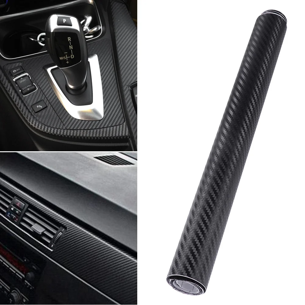 

200x50cm Carbon Fiber Film Car Wrap Roll DIY Decorative Sticker Easy Cut No Residue for Vehicle Phone Tablet Window Surface