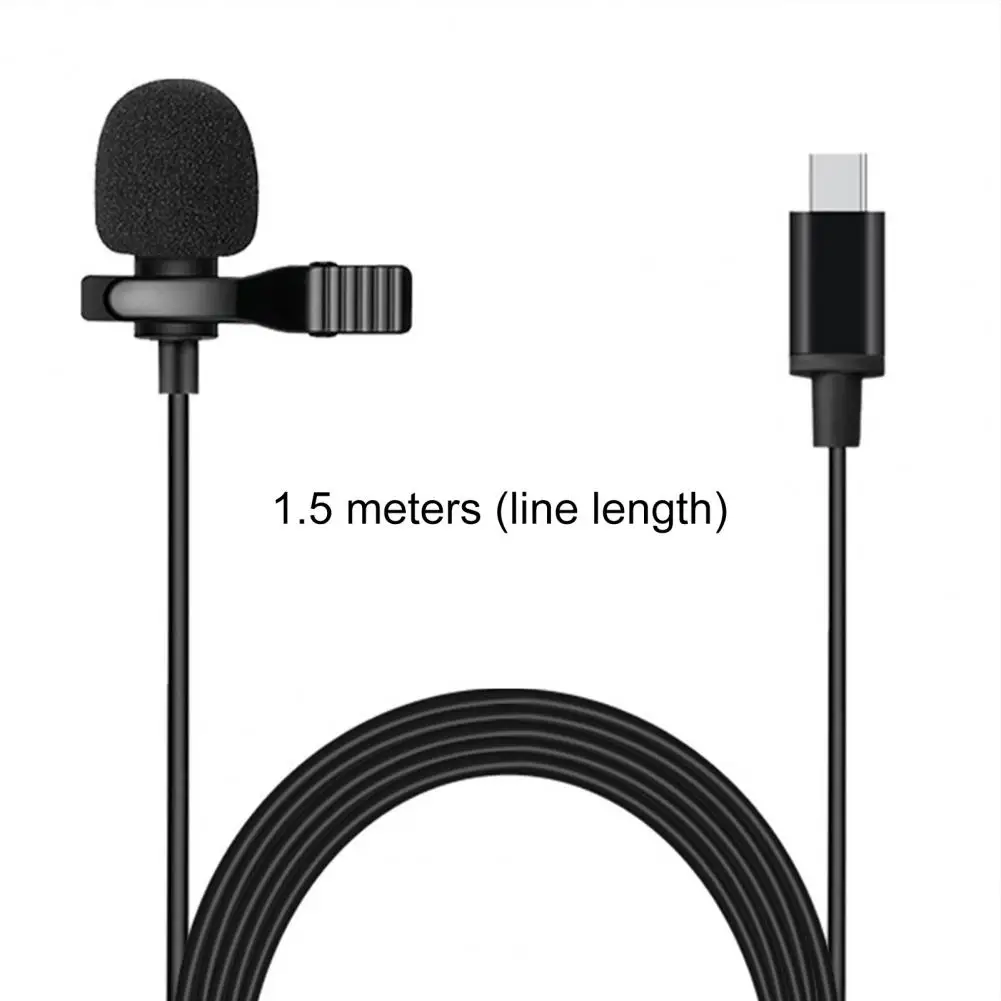 Lavalier ميكروفون حساس ضياع الحد من الضوضاء المحمولة نوع-C جهاز كمبيوتر شخصي السلكية ميكرفون تسجيل ل عرض حي