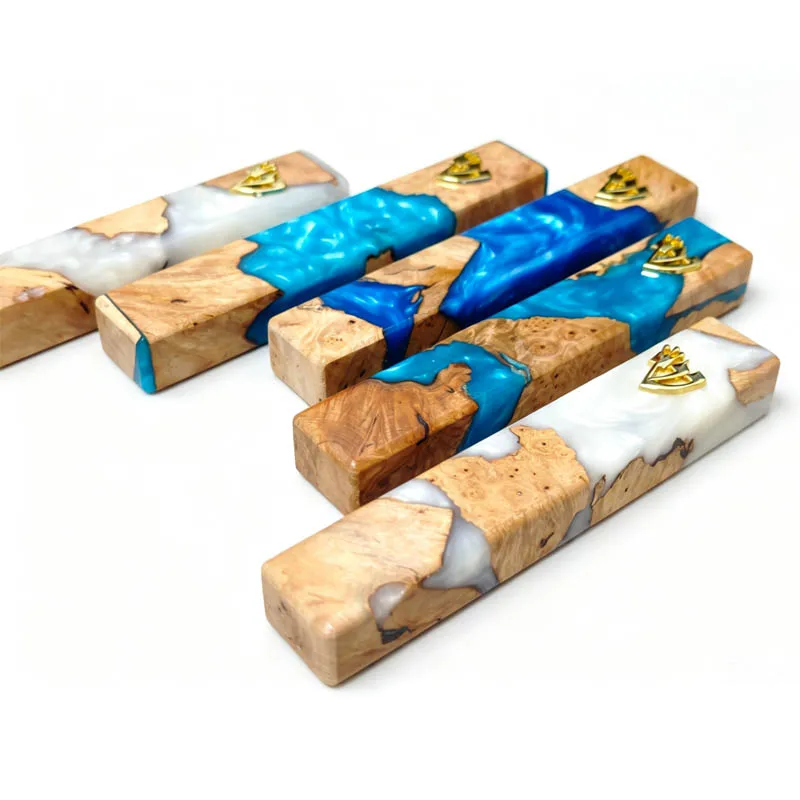 Handmade Wood & Epoxy Resin Mezuzah Case with Hebrew Shin Symbol Israel Judaica Gift Protection Door Mezuza for Home Mezuza Gift