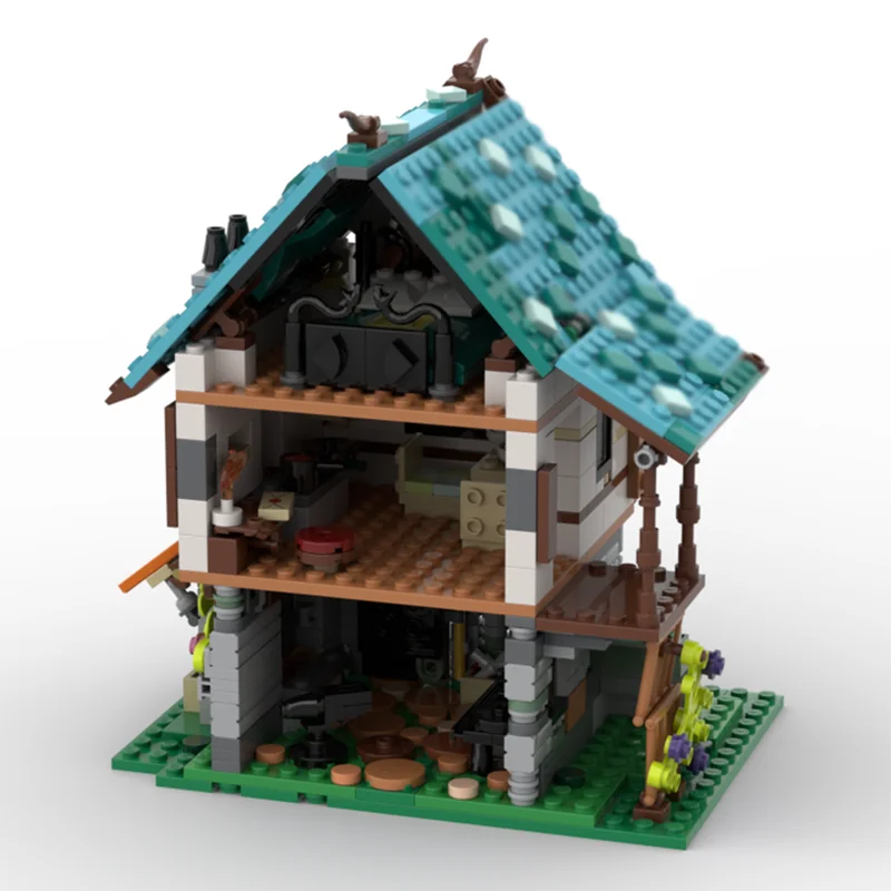 Castle Model Moc Building Bricks Modular Medieval Blacksmith Model Technology Blocks Christmas DIY Toy Construction Gifts