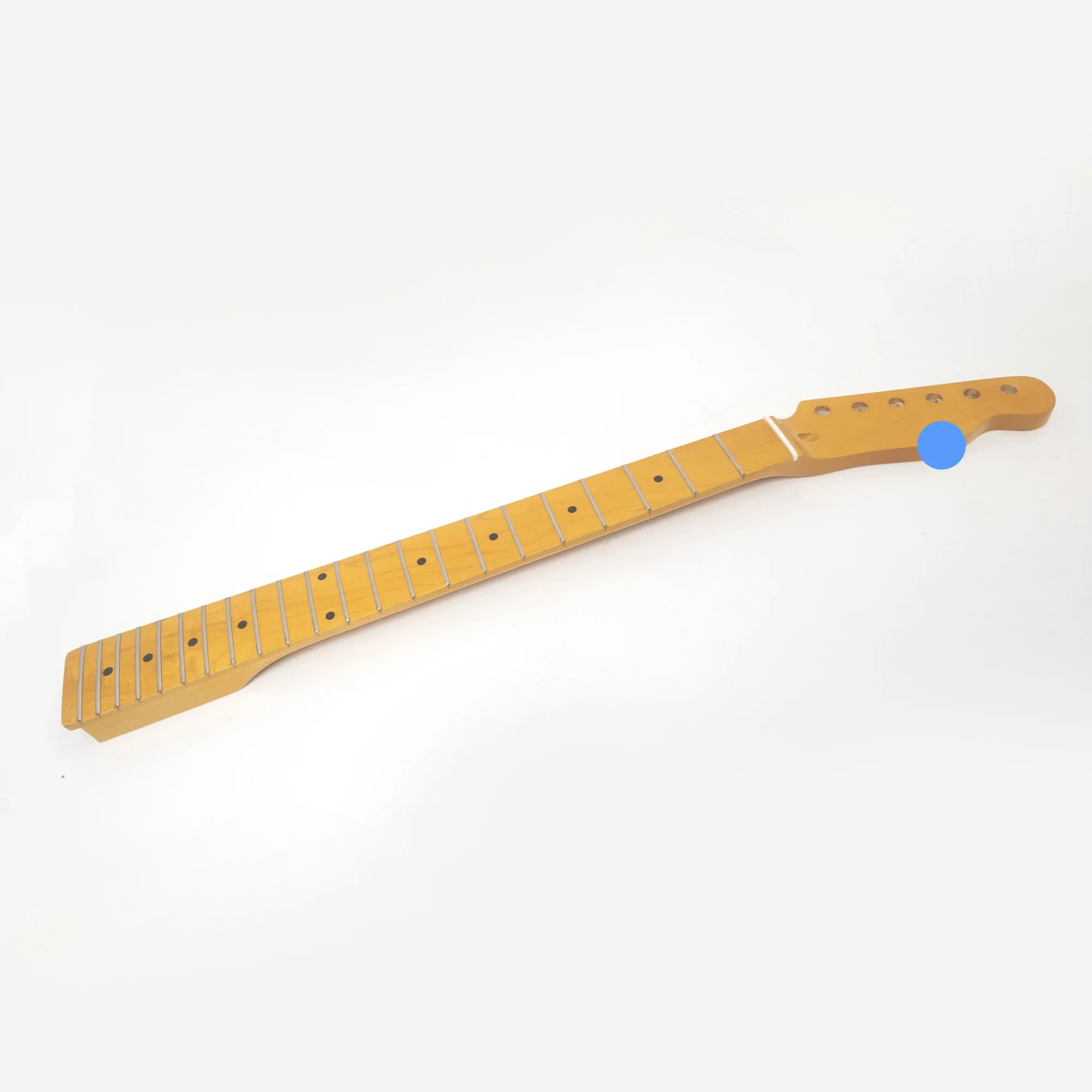 22 Frets Electric Guitar Neck Glossy Yellow Canada Maple with Logo for TL Guitar Replacement Parts