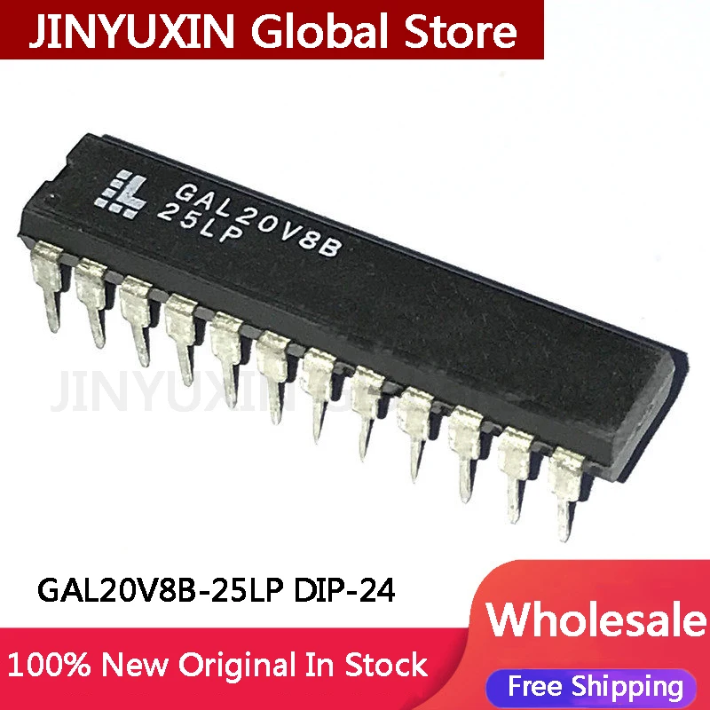 10-100 sztuk GAL20V8B-25LP GAL20V8 GAL20V8B 25LP GAL20V8B-25LPN DIP-24 układ scalony hurtownia