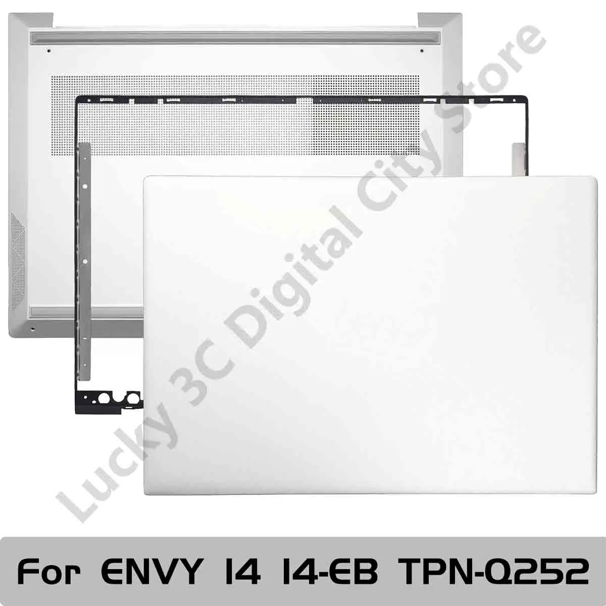New Laptop Cover For HP ENVY 14 14-EB TPN-Q252 LCD Back Cover Screen Bezel Bottom Case  ABD Shell Silver 4AG3GLCTP00