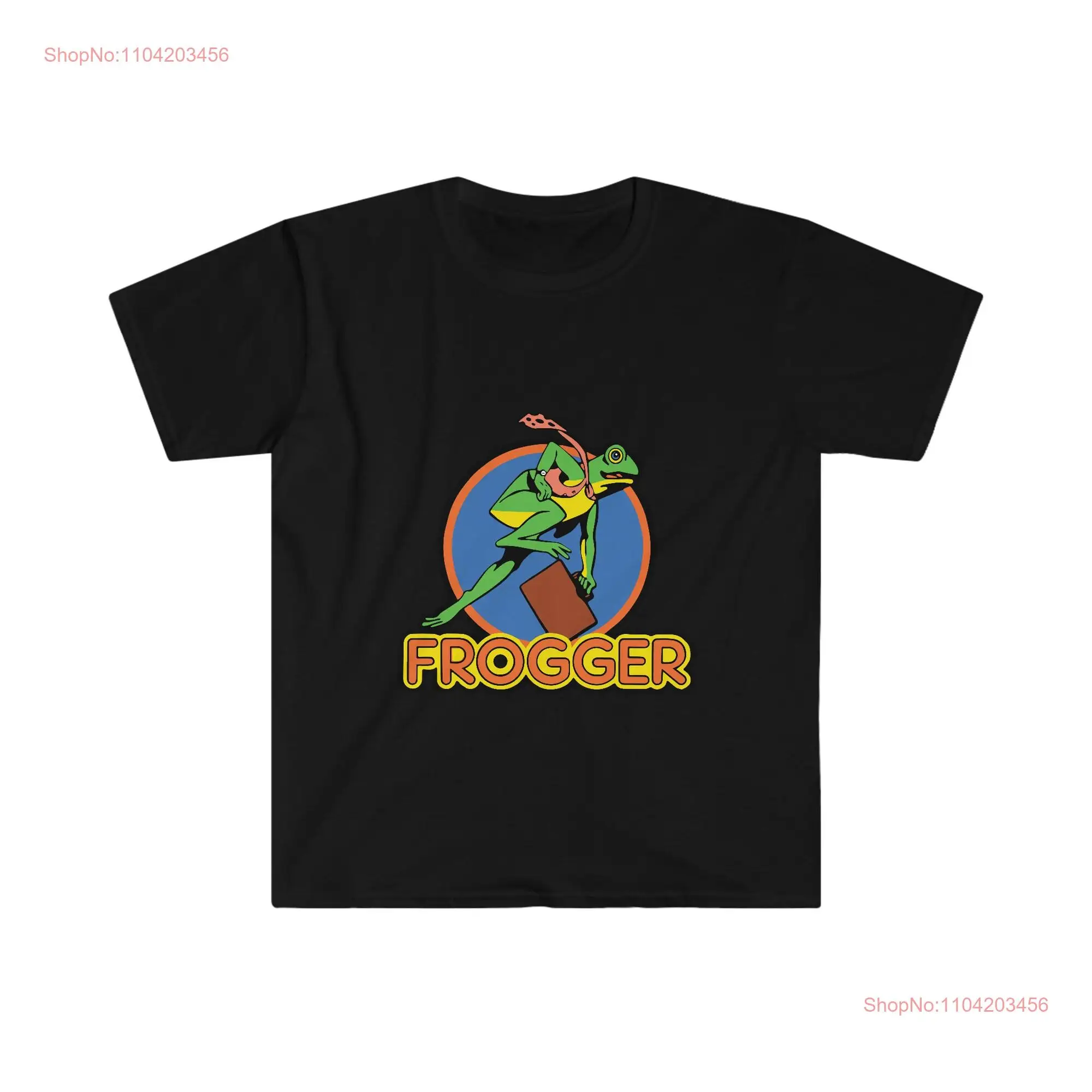 Cool Retro Video Game Tribute FROGGER Softstyle T Shirt 80s Frog Arcade long or short sleeves