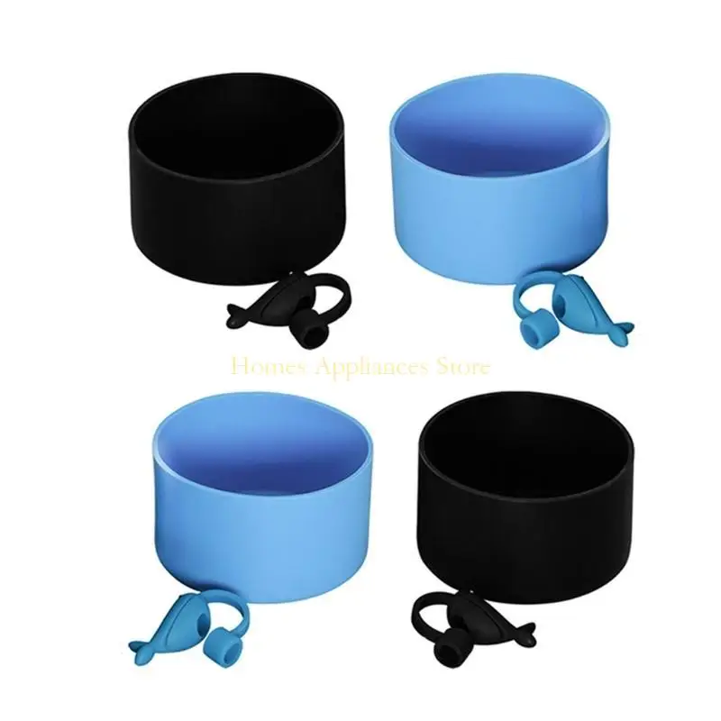 

D0AB Силиконовые соломенные шапки чашки чашки с рукавом идеальный подарок для любителей напитков