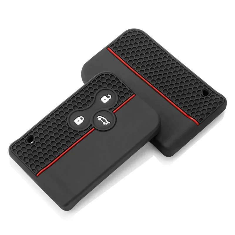 Silicone Key Case Cover for Renault Megane Clio Scenic Koleos Logan Card Keychain Accessory